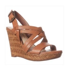 Jessica Simpson Julita Wedge Sandals-Brown